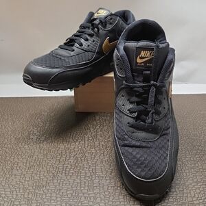 Nike Air Max 90 Essential 'Black Gold Mens Size 13
